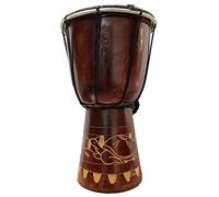 Djembe Drum Tallado Bongo Africano inspirado música principiantes para niños y adultos también una idea de regalo única. Carver Abstract Elephant Giraffe Turtle. (12 pulgadas, tortuga)