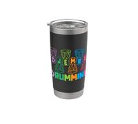 Djembe Drumming Loves Reggae Music Instrumento Musical Djembe Vaso térmico de acero inoxidable de doble pared