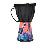Djembe pintado con versatilidad acústica y significado cultural para actividades musicales individuales o grupales (A)