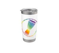 Djembe Tambor África para LGBTQ+ Músico para Baterista Gay Vaso térmico de acero inoxidable de doble pared