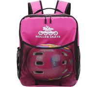 DJFOG Bolsa de Patines de Hielo para niños, Bolsa de Patines de Ruedas, Mochila de Patines de Ruedas, Bolsa de Almacenamiento de Patines en línea para Patines de Hielo,Rosado,S