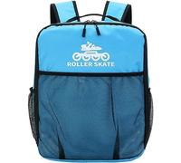 DJFOG Bolsa de Patines de Hielo para niños, Bolsa de Patines de Ruedas, Mochila de Patines de Ruedas, Bolsa de Almacenamiento de Patines en línea para Patines de Hielo,Azul,L