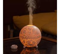 DJFYVAEIO Humidificador Aromático,Luz Ambiental De 7 Colores,Depósito De Agua De 200 Ml,Protección contra Apagado, Textura Volcánica,para El Hogar Y Estudios De Yoga,Mejora La Calidad del Aire White