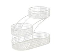 djgkENVQ Cesta de frutas, 3 Tier Fruit Basket Tiered Display Stand Multipurpose Compact Serving(Style A)