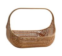 djgkENVQ Cesta de frutas, Fruit Basket Food Storage Picking Kitchen Countertop Imitation Rattan Souvenir