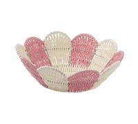 djgkENVQ Cesta de frutas, Paper Rope Woven Basket Fruit Serving Bowl Decorative Table Centerpiece(Pink)