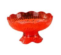 djgkENVQ Cesta de frutas, Pedestal Fruit Bowl Draining Design, Multipurpose, Desktop Decoration Snack Storage(Red)