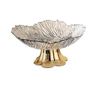 djgkENVQ Cesta de frutas, Pedestal Fruit Bowl Snack Storage Holder, Tabletop Decor, Modern(Transparent White)