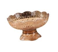 djgkENVQ Cesta de frutas, Pedestal Frutero Bandeja Snack Almacenamiento Titular for Sala de Estar(Coffee Color)