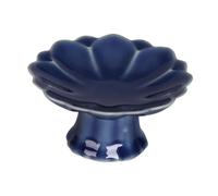 djgkENVQ Tazón Pedestal, Pétalo de cerámica de la encimera del tenedor de la porción de la torta del postre de la bandeja con base en forma