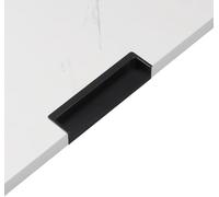 djgkENVQ Tiradores para cajones, Manijas ocultas, 1 pieza de gabinete for zapatos, hebilla incrustada oscura, mano Invisible(Black 120mm)