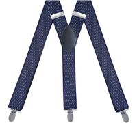 djgkENVQ Tirantes Masculinos, Tirantes, elástico ajustable con tres clips en forma de Y de 1,4 pulgadas for hombre(14 Tibetan Blue Spots)
