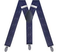 djgkENVQ Tirantes Masculinos, Tirantes, elástico ajustable de tres clips for hombre en forma de Y de 1,4 pulgadas(31 New Tibetan Blue)