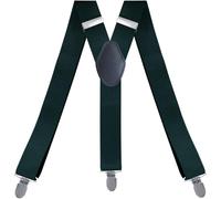 djgkENVQ Tirantes Masculinos, Tirantes, elástico ajustable de tres clips for hombre en forma de Y de 1,4 pulgadas(11 Dark Green)