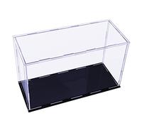 DJHGNFRDK Caja expositora de acrílico, Tamaños múltiples de acrílico del claro del organizador del contador del cubo del almacenamiento de la vitrina(25x35x25CM)