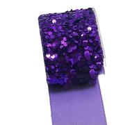 DJHGNFRDK Cinta de Terciopelo, Sequin Velvet Ribbon Multicolor Multiple Sizes for DIY Hair Bows and Gift Packaging(O5102796,38mm 5yards)