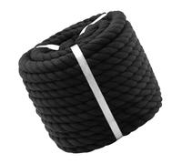 DJHGNFRDK Cuerda de poliéster, Cuerda de algodón Trenzada Negra de 3 Cabos for Manualidades y Bricolaje. Diámetro: 1-25 mm. Longitud: 10-100 m.(16mm,10m)