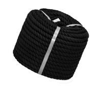 DJHGNFRDK Cuerda de poliéster, Cuerda de algodón Trenzado Negra de 3 Cabos con diámetro de 1/2 a 1 Pulgada y Longitud de 10 a 100 m.(3/4",50m)