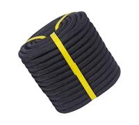 DJHGNFRDK Cuerda de poliéster, Cuerda de Aparejo for arboristas, de poliéster Trenzado Doble de 48 hebras, Multicolor, Varios tamaños(Black,12mmx60m)