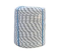 DJHGNFRDK Cuerda de poliéster, Cuerda de Aparejo for arboristas, de poliéster Trenzado Doble de 48 hebras, Multicolor, Varios tamaños(White,12mmx40m)