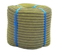 DJHGNFRDK Cuerda de poliéster, Cuerda Trenzada de poliéster de 48 hebras, Multicolor, Varios tamaños, for Aparejos de arboricultura y Exteriores.(Yellow,14mmx20m/0.55" x65')