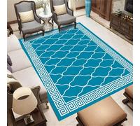 DJHWWD Alfombra Aislante Termico BLU 140x200CM Moderna a Cuadros Gateo Bebe Alfombras Dormitorios alfonbras de niña