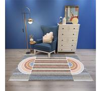 DJHWWD Alfombra BLU 170x240CM a Rayas Moderna Gris Alfombras Infantiles Lavables En Lavadora Decoracion Pasillo Oficina