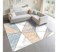 DJHWWD Alfombra De Carreteras para Niños A Prueba Polvo 120x160cm, Azul Efecto mármol Gris dormitorios Sala Estar