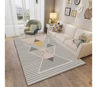 DJHWWD Alfombra De Pasillo Grigio 120x160CM Moderna a Rayas Rosa Vieja decoración habitación Cómoda Piso