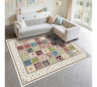 DJHWWD Alfombra Exterior Jardin A Prueba De Polvo 70x100cm, Verde Pequeña Patrones Florales Modernos para el Lado la Cama del Dormitorio Sala Estar