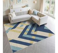 DJHWWD Alfombra Habitacion Bebe A Prueba De Polvo 70x100cm, Azul Alfombras Pequeñas Patrones Rayas geométricas Modernas para dormitorios niños en la Sala Estar