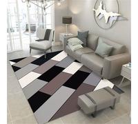 DJHWWD Alfombra Habitacion Juvenil Alfombras para Exterior Grigio 90x120CM geométrica Moderna de Color Negro. Carretera niños Cojin Suelo Grande