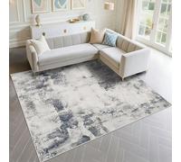 DJHWWD Alfombra Salon Lavable En Lavadora A Prueba De Polvo 120x160cm, Gris Diseño Abstracto Moderno para pasillos Sala Estar