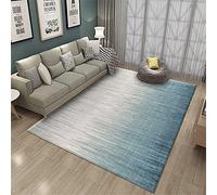 DJHWWD Alfombras A Medida Azul alfombras para Cocina habitación Alfombra Salón Azul Fuzzy Stripes Vintage Soft Carpet Anti-Ácaros 80X120CM alfombras de habitacion Infantil alfombras Redondas Baratas