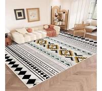 DJHWWD Alfombras A Medida habitación Alfombra Grigio 100x160CM geométrica Negra y Verde. habitacion Matrimonio Grande