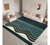 DJHWWD Alfombras de Salon Lavable Lavadora,Suave 120x160cm,Geometría Moderna para Quarto Criança,Debajo del Escritorio,Habitación Juvenil Verde