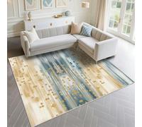 DJHWWD Alfombras Oficinas A Prueba De Polvo 170x240cm, Azul Large Rug Diseño impresión Abstracta Amarilla para dormitorios Juveniles en Sala Estar