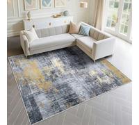 DJHWWD Alfombras Polipropileno A Prueba De Polvo 120x160cm, Gris Diseño Abstracto Retro Azul para Balcones al Aire Libre en pasillos