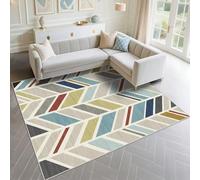 DJHWWD Decoracion Comedor A Prueba De Polvo 90x190cm, Azul Patrones geométricos Modernos Grises para restaurantes Sala Estar