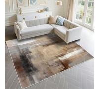 DJHWWD Sofa Pequeño para Habitacion A Prueba De Polvo 170x240cm, Marrón Large Rug Diseño Abstracto Moderno Gris oficinas Sala Estar