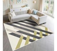 DJHWWD The Home Déco Cuidado Facil 90x190cm, Gris Y Negro Patrón de Rayas Verdes Modernas para vestuarios Sala Estar