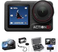 DJI Juego de accesorios 4 en 1 para DJI Osmo Action 5, accesorios para cámaras de acción, incluye protector de pantalla, funda, funda de silicona, soporte magnético, juego de accesorios para cámara de