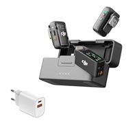 DJI Mic 2 (2 TX + 1 RX + Estuche de Carga), Todo en uno, micrófono inalámbrico, cancelación de Ruido Inteligente vlogging, entrevistas Mic 2 (2 TX + 1 RX + Charging Case)（CE） Bundle