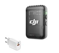 DJI Mic 2 Mic 2 Transmitter (Shadow Black), Todo en uno, micrófono inalámbrico, cancelación de Ruido Inteligente vlogging, entrevistas Bundle