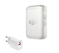 DJI Mic 2, Todo en uno, micrófono inalámbrico, cancelación de Ruido Inteligente vlogging, entrevistas Mic 2 Transmitter (Pearl White) Bundle