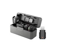 DJI Mic 3 (2 transmisores, 1 receptor, base de carga) con adaptador de teléfono móvil USB C a iluminación, micrófono Lavalier inalámbrico para iPhone/cámara/Android, micrófono con clip para Tiktok