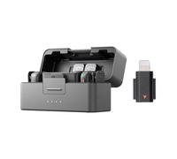 DJI Mic 3 (2 TX + 1 RX + Caja de Carga), micrófono inalámbrico para iPhone/cámara/Android, Ultraligero, Control de Ganancia Adaptable para un Volumen equilibrado, 28 Horas de Uso, Vlog