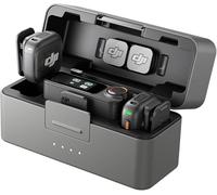 DJI Mic 3 (2 TX + 1 RX + Estuche de Carga), micrófono inalámbrico | Mini micrófono iPhone/cámara/Android, ultraligero, control ganancia adaptativo, doble banda antiinterf., 28 h de uso, vlog