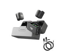 DJI Mic 3 (2 TX + 1 RX + Estuche de Carga), micrófono inalámbrico para iPhone/cámara/Android, Ultraligero, 28 Horas de Uso, vlog (2 Mic Cables de 3,5 mm)