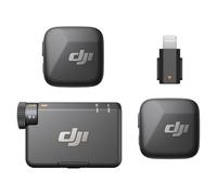 DJI Mic Mini (2 TX + 1 RX + Adaptador Lightning) para iPhone, Android y cámara, Ultraligero, Audio Lleno de Detalles, cancelación de Ruido, limitación automática, micrófono inalámbrico para vlog